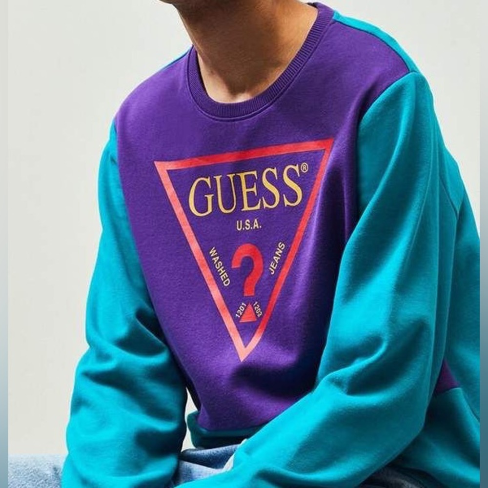 Guess Retro Color Block Sweatshirt